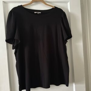 Tulip sleeve black top